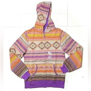 Vintage Arizona Sweatshirt Girls Aztec Festival Hoodie Zip‎ Up 90s
